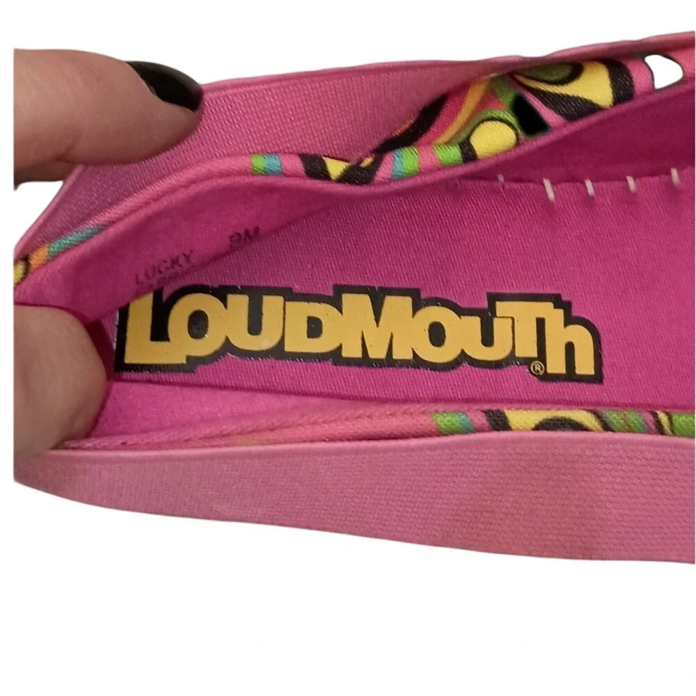 Loudmouth‎ Lucky Espadrille Flat Shoes Pink Psychedelic Pattern NWOT SKUW144